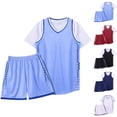 thumbnail image 2 of FUZHIQ 2-Piece Unisex Basketball and Shorts Set, Breathable Quick-Dry Athletic Uniform Sports Outfit for Boys Girls Youth Training Competition,3-16 Years, 2 of 4