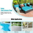 thumbnail image 4 of Costway 5PCS Patio Rattan Furniture Set Loveseat Sofa Ottoman Cushion Turquoise, 4 of 9