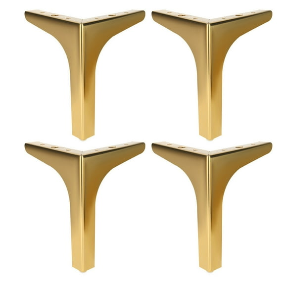 Set of 4 Metal Furniture Legs with Not Slip Pad Metal Triangles Furniture Legs set for DIY Cabinet Sofa & Chair Support