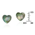 thumbnail image 2 of Romantic Hearts Rainbow Abalone Valentine Love .925 Sterling Silver Stud Earrings, 2 of 5