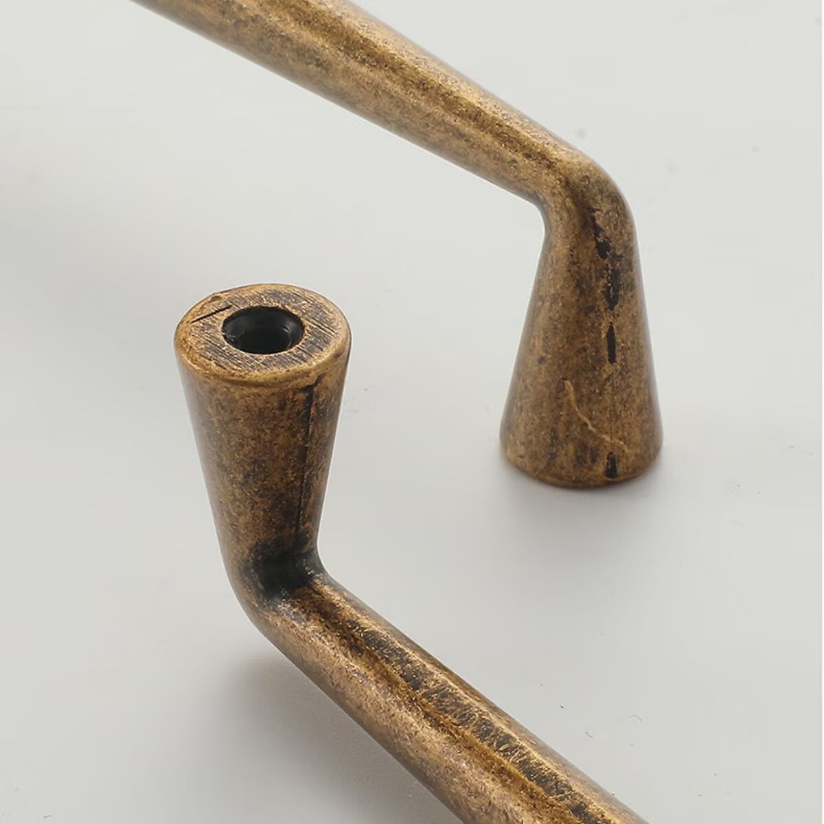HDJNal 6 Pack Antique Brass Kitchen Drawer Pulls Retro Cabinet Hardware - 7.56''(192mm) c-c Vintage Bronze Dresser Handles for Bar Cupboard Closet Wardrobe
