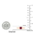thumbnail image 4 of Dazzlingrock Collection 5mm Round Ruby Solitaire Engagement Ring for Women (Color Red, Clarity Highly Included) in 18K Rose Gold, Size 4, 4 of 5