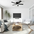 thumbnail image 3 of Prominence Home Benton 52" Matte Black Low Profile Ceiling Fan with Light 5 Reversible Blades, 3 of 13