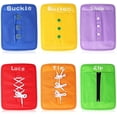 thumbnail image 1 of AMERTEER Montessori Toys Early Learning Basic Life Skills Busy Board Learn to Dress Practice Boards - Zip  Snap  Button  Buckle  Lace & Tie Toys for 2 3 4 Year Old Toddlers, 1 of 7