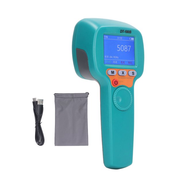 Estroboscopio Digital Tacómetro Estroboscópico, 60-999999 Rpm Estroboscopio LED Portátil Luz Estroboscópica Tacómetro Velocímetro Tacómetro Estroboscópico Sin Contacto Motor Probador De Velocidad Del