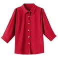 thumbnail image 4 of Womens Button Down Shirts Casual Short Sleeve Dress Shirt Collared Summer Work Blouse, 4 of 4