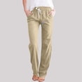 thumbnail image 1 of WILLBEST Pantalones Deportivos de Pierna Ancha para Mujer, Holgados, con Cordón, de Yoga, de Cintura Alta, Cómodos E Informales, con Bolsillo para Un Estilo Veraniego. Chica, 1 of 3