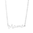 thumbnail image 2 of Oiur Mama Necklace Small Mama Pendant Necklace Mother's Day Jewelry Gift for New Mom Women Wife Anniversary,Silver, 2 of 8