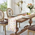 thumbnail image 2 of Spring Watercolor Flowers Table Runner Wild Floral Flowers Farmhouse Rustic Runner for Table Kitchen Dinning Table Decor for Wedding Anniversary Party Holiday Home Decor 13x72 Inch, 2 of 5