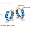 thumbnail image 2 of Mesovor Women Hoop Earrings with Cubic Zirconia 18K Gold Plated Multicoloured Cubic Zirconia Earrings, 2 of 5