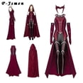 thumbnail image 2 of P-jsmen-Disfraz de Wanda Maximoff para mujer, conjunto completo de capa y pantalones de bruja escarlata, accesorios de Halloween, 2 of 4