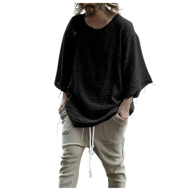 Qiopertar Liquidation à Moins de 5$ Pull Mode Homme Col Rond Blouse à Manches Longues Chandail en Molleton Blouse en Liquidation Offres d'Accès Anticipé