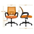 thumbnail image 5 of Renwick Adjustable Mesh Swivel Office Chair with Armrest, Set of 2, Orange, 5 of 9