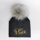 thumbnail image 1 of Gorro con pompón de cubo para bebé, gorro con letras de Príncipe, princesa dorada, a la moda, para recién nacido, 1 of 4