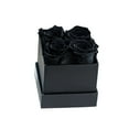 thumbnail image 1 of Advancent Caja de rosas preservadas Flor eterna Ramo de rosas inmortales Larga duración Multicolor Autoensamblaje Boda Decoración de acción de Flores artificiales Negro 4 cabezas, 1 of 6