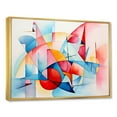 thumbnail image 3 of Designart "Soft Colors Tiles Cubic Harmony I" Oversized Abstract Framed Wall Art - Modern Colorful Abstract Geometric Hallway Framed Wall Art Decor, 3 of 7