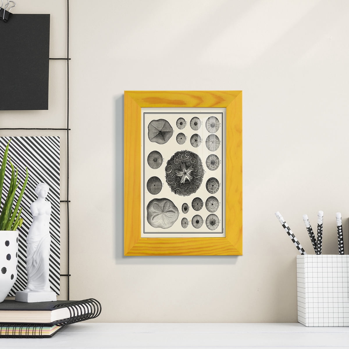 Aegean Collection I -Framed Print w/glass-Sunflower Yellow