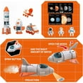 thumbnail image 4 of ONXE Mostop Space Toy for Kids Rocket Ship Toys with Space Shuttle, Space Rover, Spaces Station, 5 in 1 Spaceship Toy for Boys 3-8, Aerospace Model Space Figure Toys with Sound & Lights, 4 of 5
