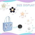 thumbnail image 2 of 17 PCS Charms for Bogg Bag, Pearls and Colorful Flowers for Bogg Bag Accessories, Compatible with Women Rubber Beach Bag Tote Handbag Decoration, 2 of 6