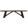 thumbnail image 3 of Cortesi Home  Marli Wood Dining Bench with Black Steel Trestle Frame, 3 of 3