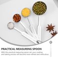 thumbnail image 4 of 8Pcs Measuring Spoons Stainless Steel for Precise Cooking and Baking with Wall Hanging Design Silver, 4 of 8