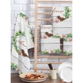 thumbnail image 2 of Spring Botanical Kitchen Dish Towels for Drying Dishes Set of 3, Garden Birds Floral Leaves Gray Woodn Waffle Weave Microfiber Hand Tea Bathroom Towels Quick Dry & Absorbent Towel 15.7x23.6, 2 of 7