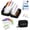 Black, variant on Pill pouches for travel, 14 Count A8 Water-Resistant Pill Organizer, Color-Coded Zipper Medicine Bags for Vitamins and Supplements