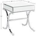 thumbnail image 3 of Bowery Hill Square Contemporary Metal/Mirror End Table in Chrome, 3 of 5
