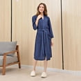 thumbnail image 6 of iHPH7 Bathrobe for Women, Waffle Robes for Women, Robes for Women, Womens Robes Clearance Sale, Long Robes for Women, Navy 3XL, 6 of 9