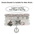 thumbnail image 3 of HESHPAWS Bohemian Stretch Anchor Bracelets, 4-Piece Set with Elephant & Butterfly Charms, Retro Design for Women, 3 of 7