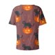 thumbnail image 3 of Tops Para Mujer Elegantes Blusas Casuales Camisas de Moda de Manga Corta Con Cuello en V Uniforme de Trabajo Estampado de Festivales Con Bolsillo Odeerbi ODB170769, 3 of 4