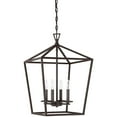 thumbnail image 1 of Sunset Lighting Provincial Bronze F3716-64 Raven Four Cage Pendant Ceiling Light-Dimmable, 1 of 1