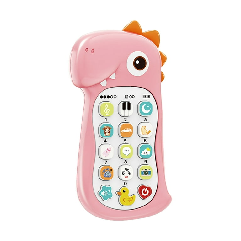 Heiheiup Baby Cell Dinosaur Phone Toy Pretend Phones Toys For Boy Girl  Birthday Gifts Musical Toy For Toddlers Kids Educational Call Chat Learning