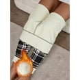 thumbnail image 2 of Women's Fleece Lined Thick Leggings - Plaid Stripe Yoga Athletic Warm Tights for Workout, Casual & Cold Weather, 2 of 5