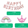 thumbnail image 5 of Ezzo-Happy Birthday Party Decorations Unicorn Balloon Banner Set - Light Pink, 5 of 7