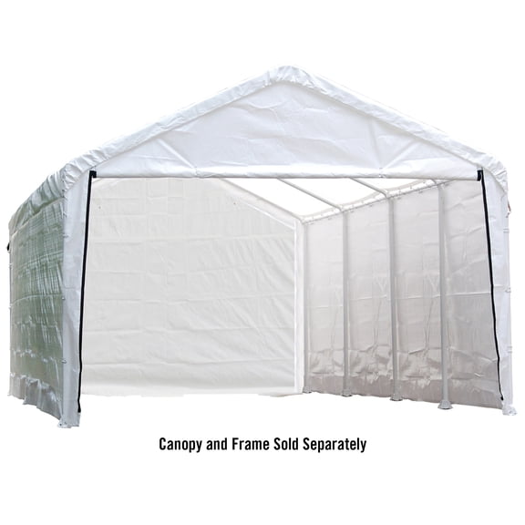ShelterLogic SuperMax 12 x 26 x 1 ft White Canopy Enclosure Kit (Frame And Canopy Sold Separately)