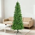 thumbnail image 3 of 6FT Classic Pencil Christmas Tree is an 60-inch classic pencil-shaped Christmas tree suitable for both Halloween and Christmas. It features dense branches for realistic Christmas decorations, 3 of 16