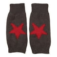 thumbnail image 2 of CUZIBR Womens Gloves Fingerless Star Print Woolen Gloves Thickened Half Finger Mitten Warm Outdoor Cold Weather For Unisex, 2 of 5