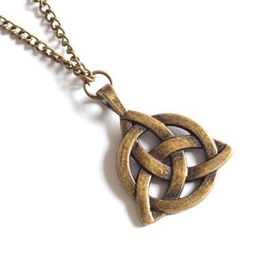 Necklace Celtic jewellery Celtic knot Leather Chain Mens Womens Metal Pendant 