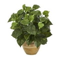 thumbnail image 1 of Nearly Natural P1458 14 in. Pothos Artificial Plant in Ceramic Planter, 1 of 1