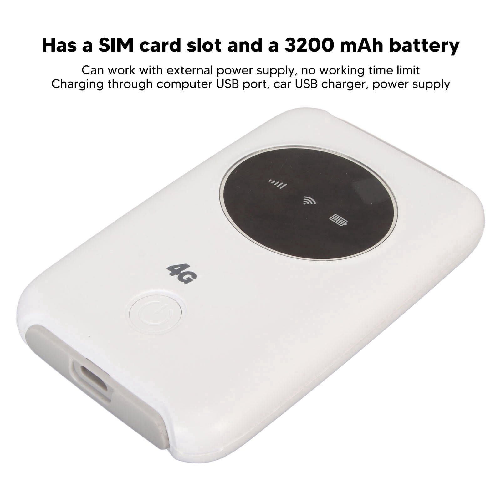 4G LTE USB WiFi Modem 150Mbps Unlocked SIM Card Slot Built in 3200MAh Wireless Portable Router