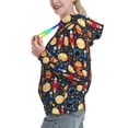 thumbnail image 2 of Lsque Colorful Astronomy Pattern Casual Women's Hoodie,Hooded Sweatshirt with Kangaroo Pocket,Pullover Hoodie with Eye-catching Drawstrings-X-Large, 2 of 7