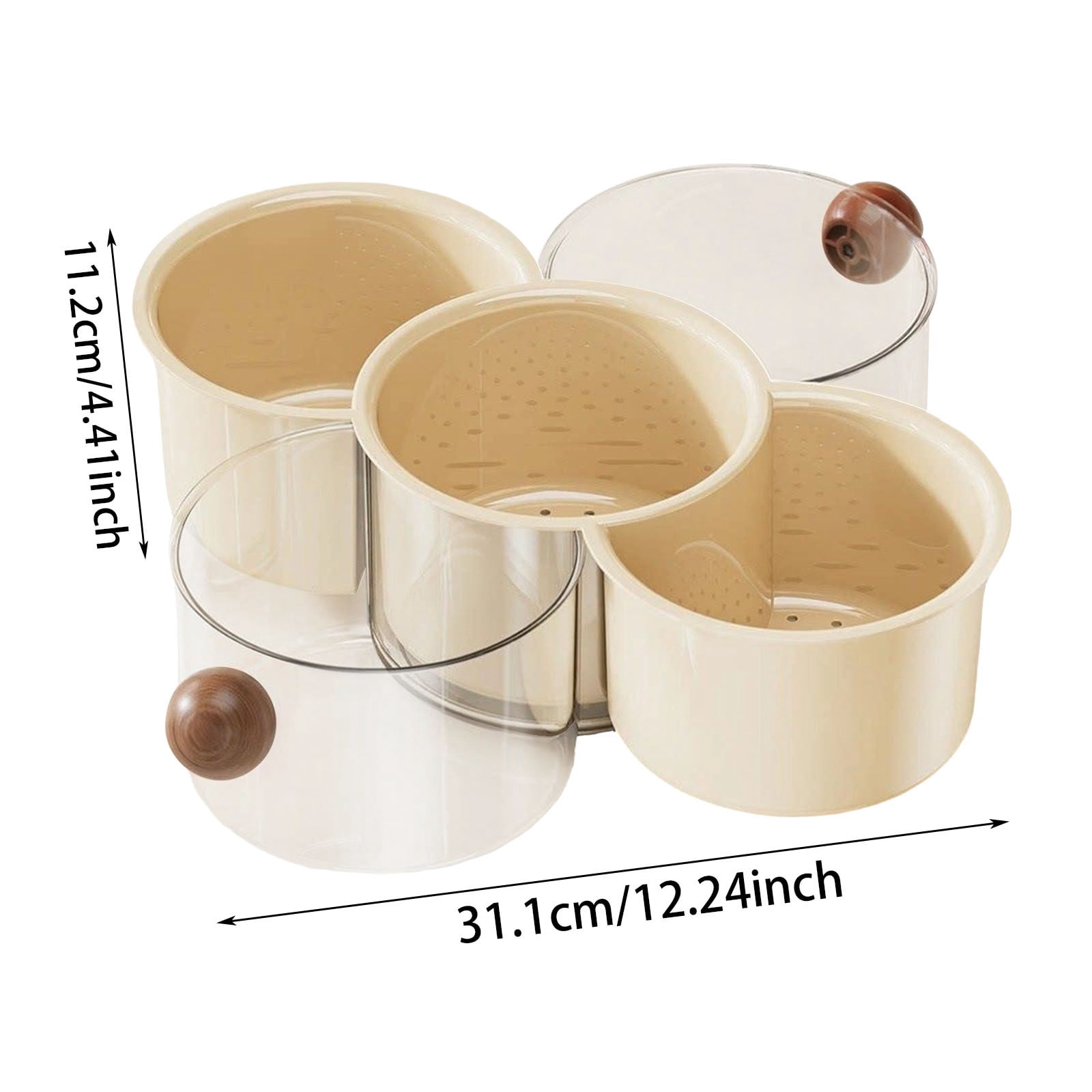 XINGAG Storage Boxes Rotating Fruit And Vegetable Storage For Kitchen Organizer 360° Storage Container For Fresh Produce Space Saving Rotate With Lid Home Organizer Container