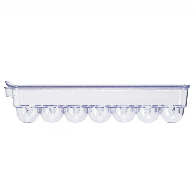 Mainstays Clear Egg Holder (Holds 14 Eggs)- Clear Plastic 