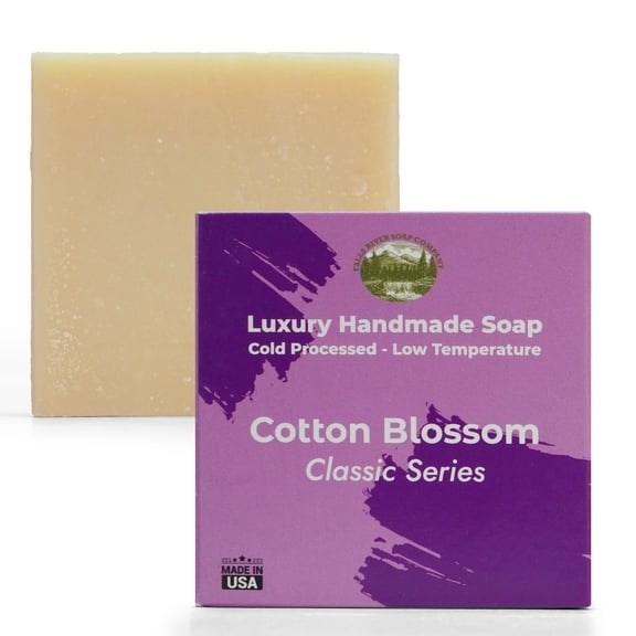 Cotton Blossom Soap - Premium Classic Single Soap Bar 5oz - Falls River Soap