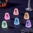 thumbnail image 2 of 60pcs Halloween Mini Ghosts Figures Luminous Small Little Resin Ghost Figurines to Hide Glow in The Dark Tiny Statue for Halloween Party Favors Dollhouse Decorations Toys, 2 of 9