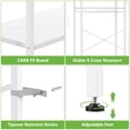thumbnail image 6 of Biemlerfn 8-Tier Over the Toilet Rack, Bathroom Storage Organizer with Adjustable Shelves, Toilet Paper Holder & Hooks, White, 6 of 11