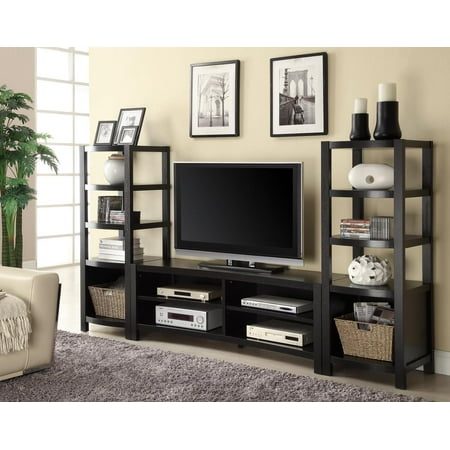Wall Units Brown Inverted Curved Front TV Console