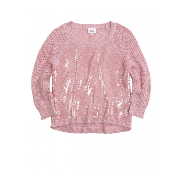 Justice Girls Shimmer Hi-Lo suéter de punto, rosa, 6 Justice Tejer