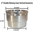 thumbnail image 2 of Stainless Steel Chimney Appliance Adapter Connector RockFlex, Round 6 Inch, 2 of 2
